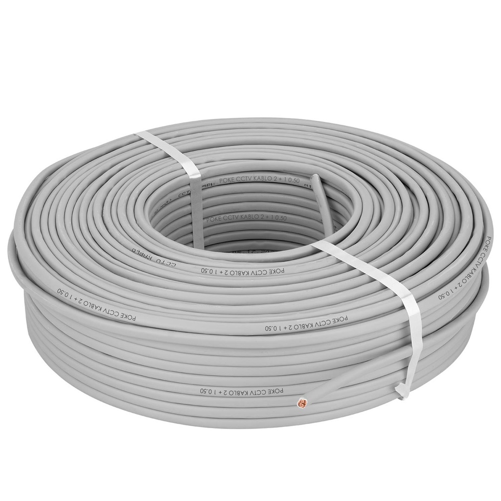 2+1 CCTV 0.50 Kamera Kablosu Gold 250mt Poke Pk-1022