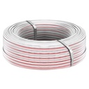 2x0.75 Hoparlör Kablosu Beyaz Kordon 100mt Poke Pk-1166
