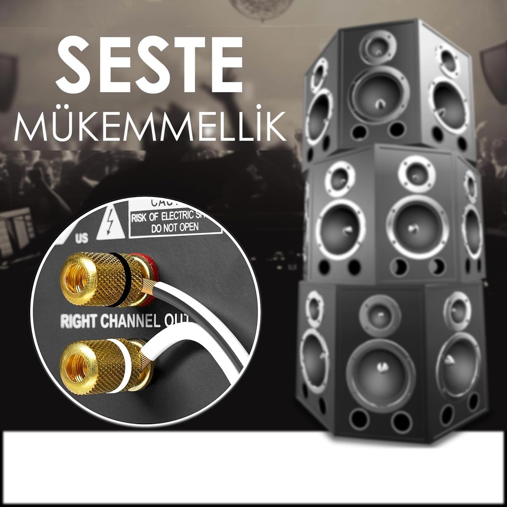 2x0.75 Hoparlör Kablosu Beyaz Kordon 100mt Poke Pk-1166