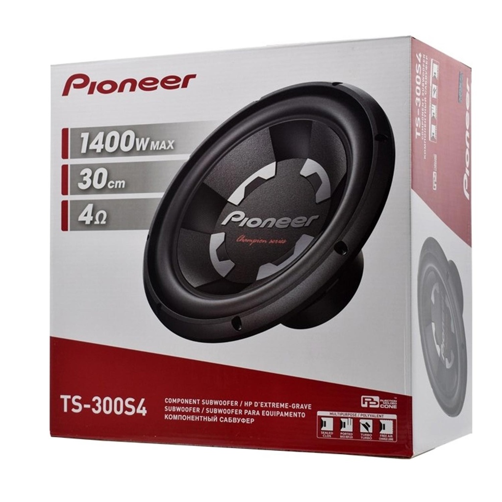 Oto Bass Subwoofer 1400w 30cm Pioneer TS-300S4