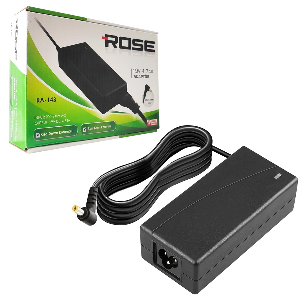Adaptör 19v 4.74a Masa Tip 5.5x1.7 Rose RA-143