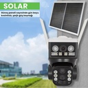 Smart Solar Kablosuz PTZ Akıllı Güvenlik Kamerası Starlight 3 Lens 6+5+5MP Gece Renkli Sesli Apronx APX-WP266OZ