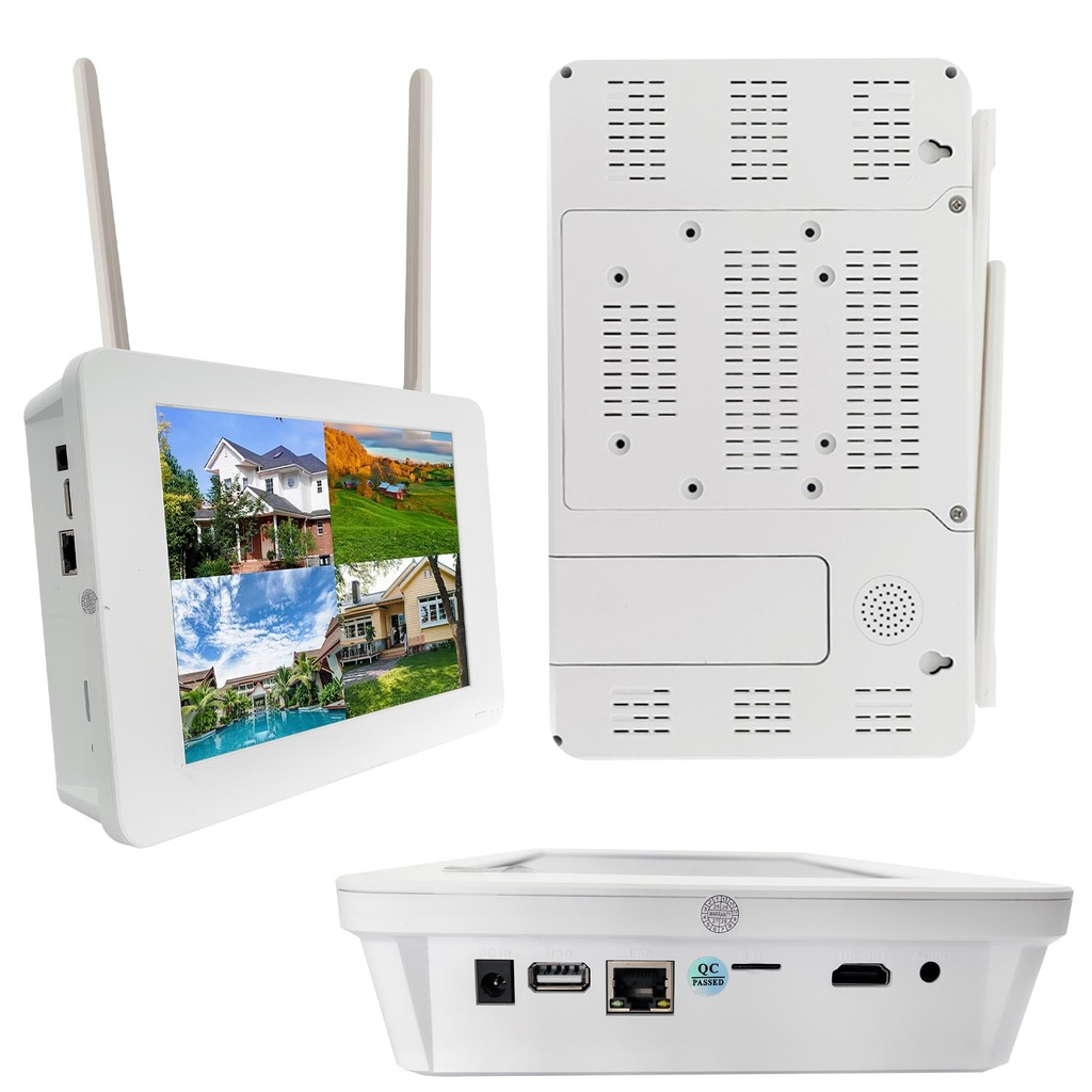 Güvenlik Kamera Seti 4 Kanal NVR + 4 Kamera 3MP Colorvu Gece Renkli + 10" LCD Monitör Apronx AX-BSM400