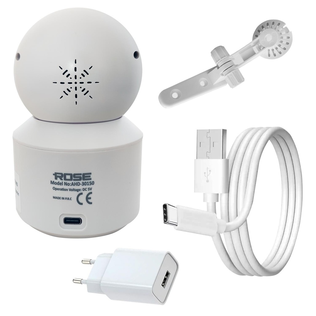 Wifi Akıllı Kamera 360 Derece Sesli İç Mekan 1080p Rose AHD-30150