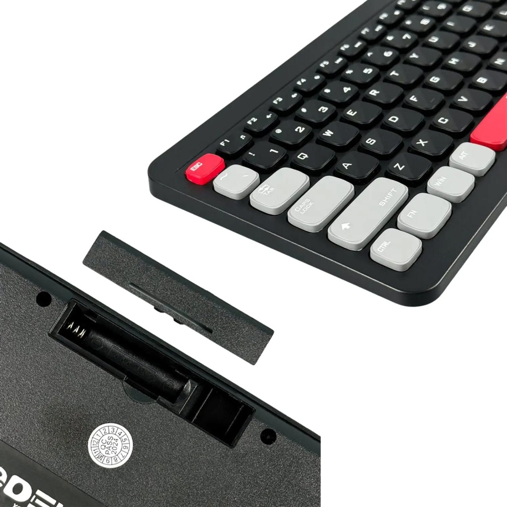 Sessiz Ofis Kablosuz Mini Klavye Q Türkçe + Mouse Set Jedel WS-681B