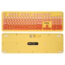 Sessiz Renkli Kablosuz Klavye Q Türkçe Ses Düğme Kontrol Jedel WKB-104