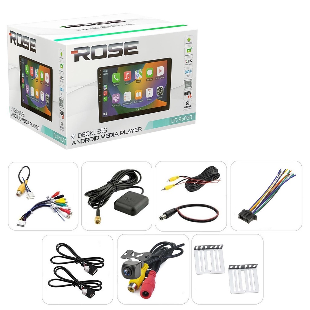 9'' Android Tablet 4-64 Kameralı Rose DC-8509BT-464