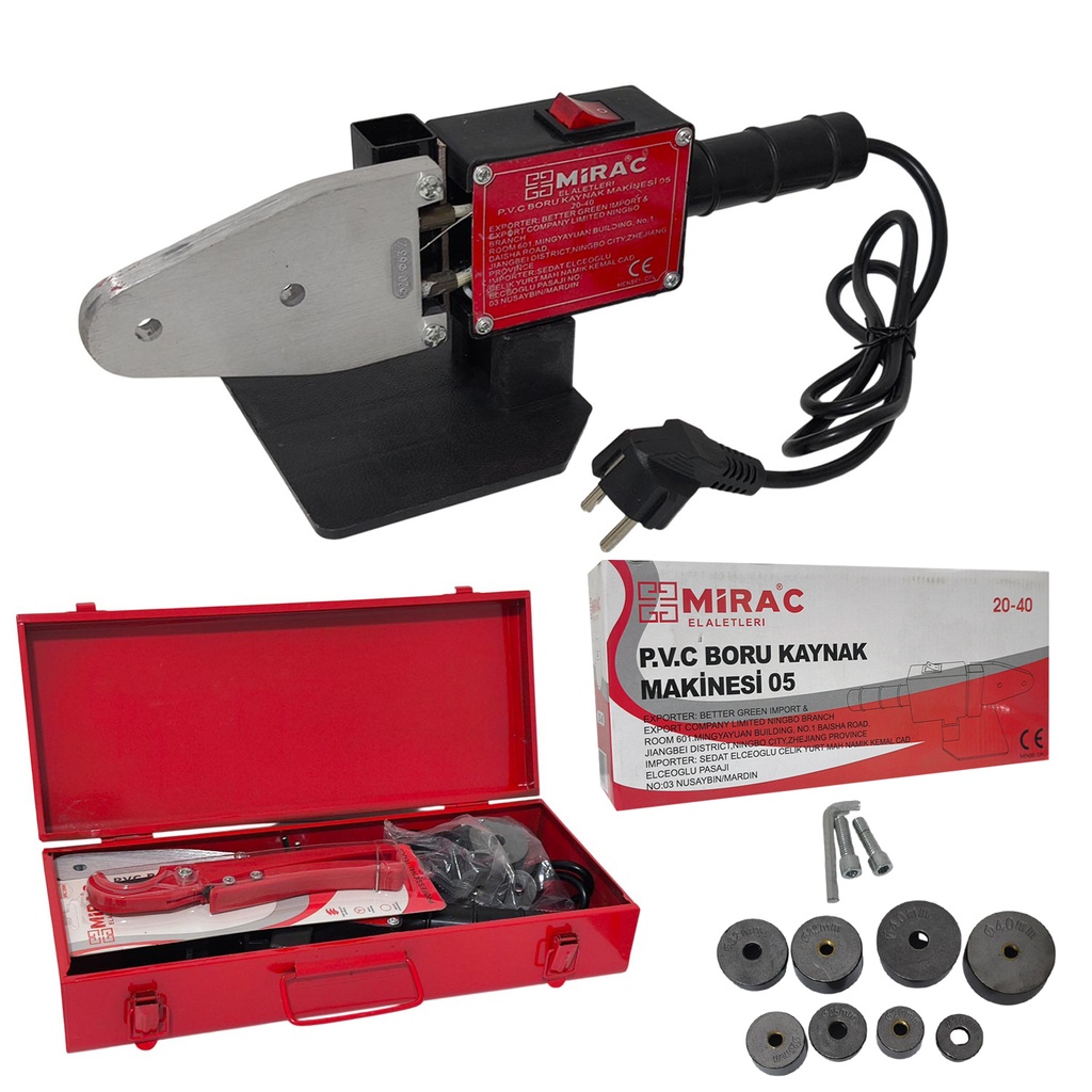 Pvc Boru Kaynak Makinası Tam Set 20-40mm Mirac MR-2040