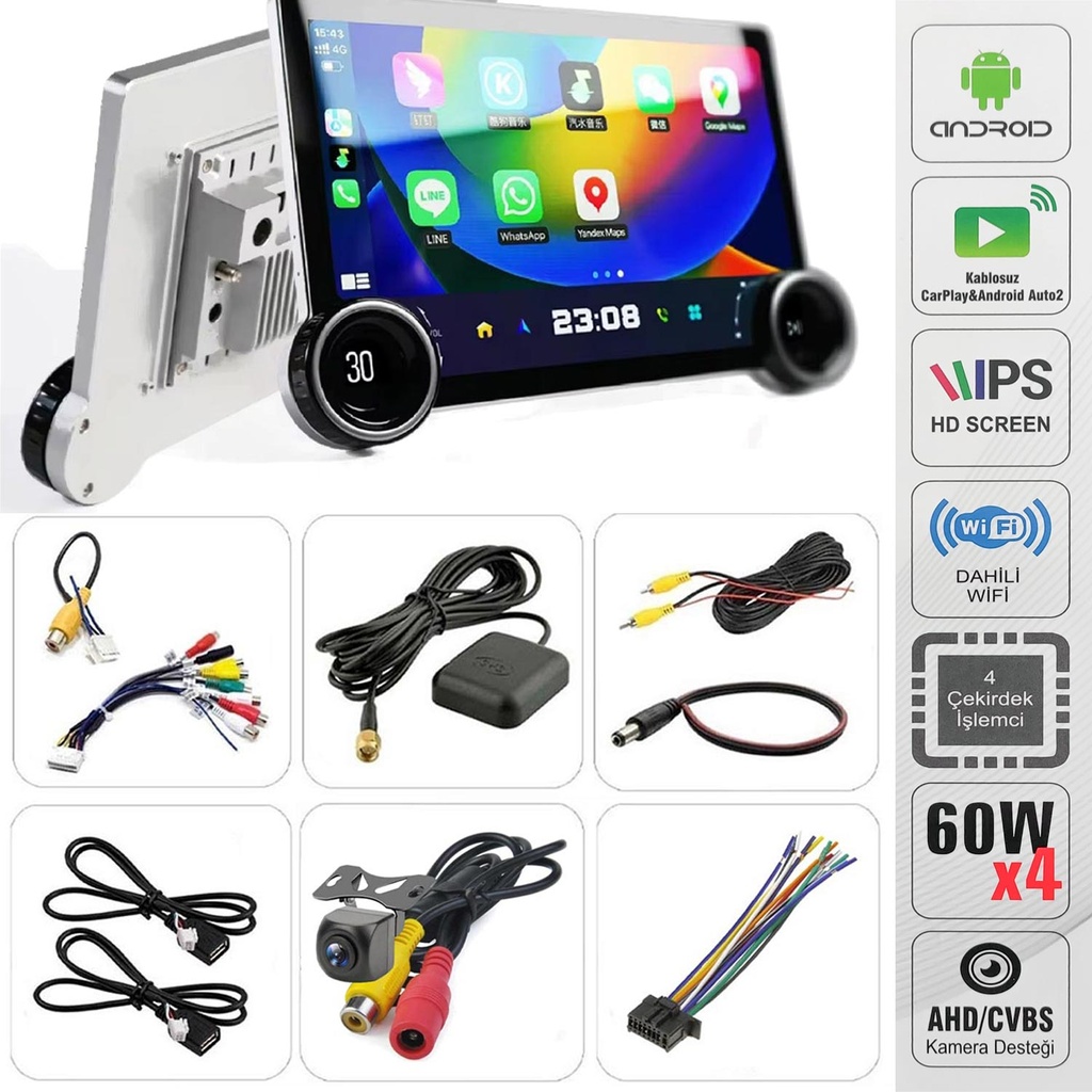 10.1'' Android Oto Tablet 2-32 Kameralı Rose DC-8710BT-232