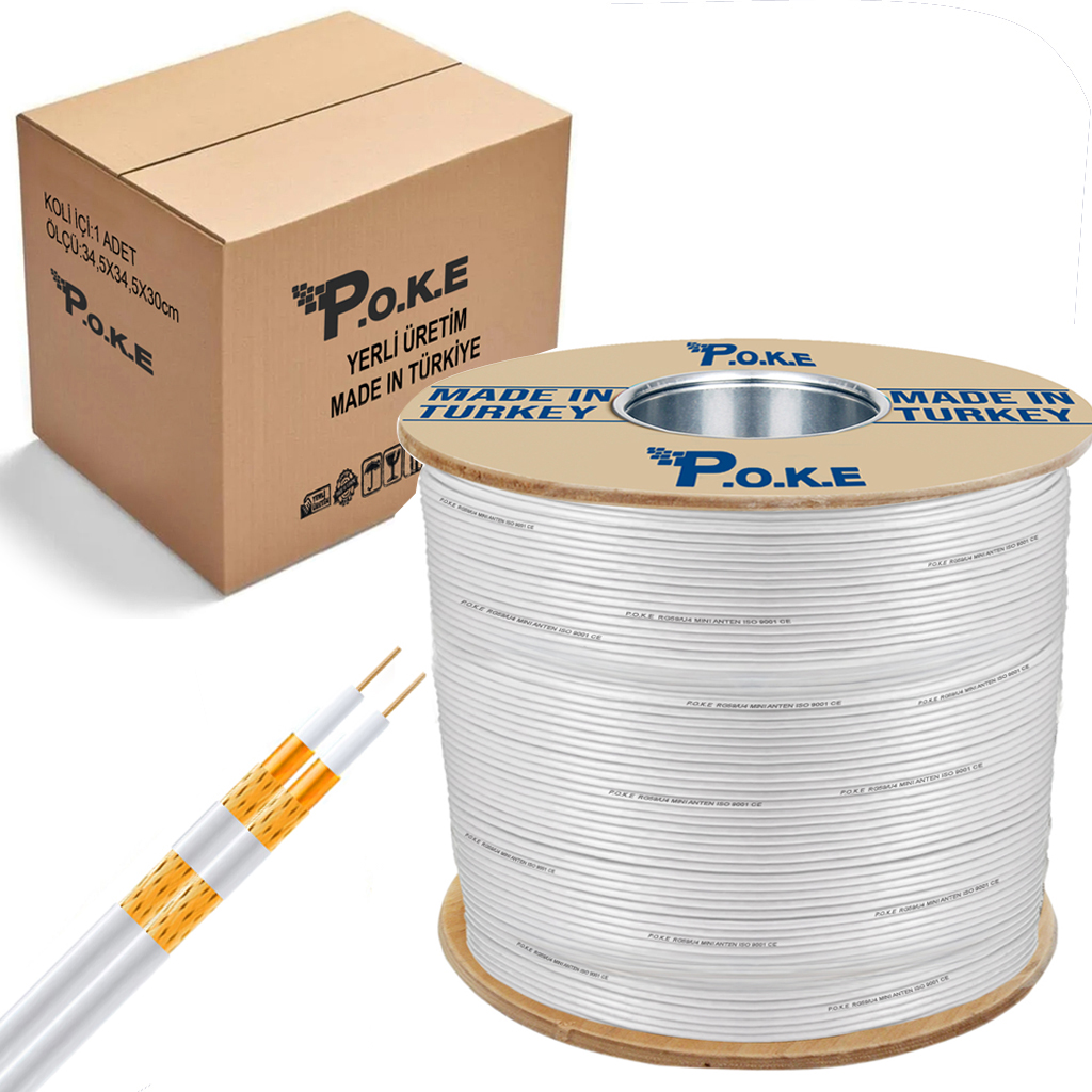 Anten Kablosu RG58/U4 Mini Çiftli Gold 500m Poke PK-1067