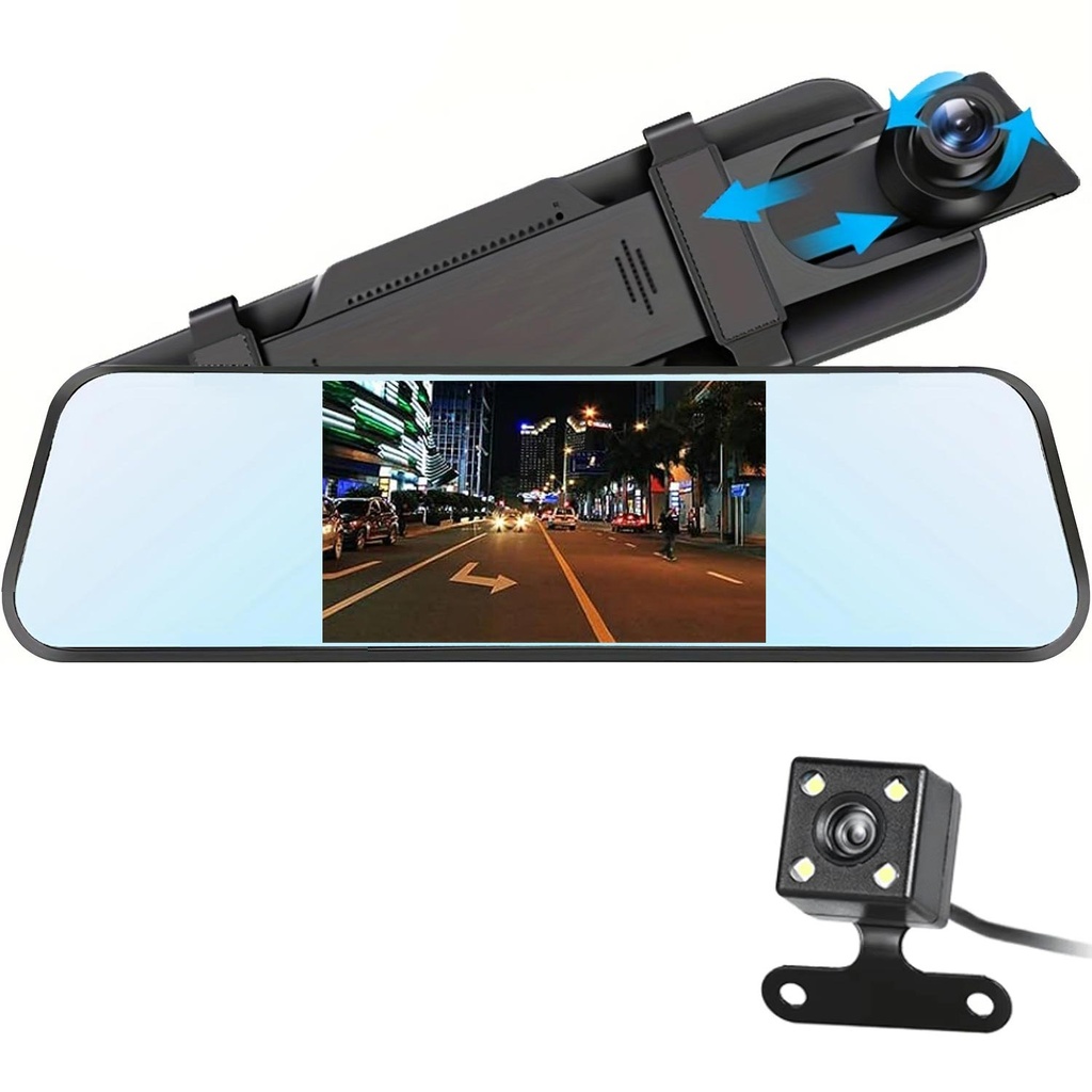 5.5'' DVR Aynalık Araç Kamerası Kayıtlı 2 Kameralı Audiomax KV-706R