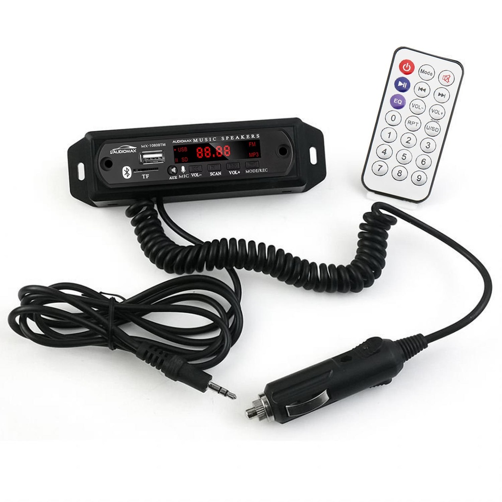 Oto Teyp Çevirici Bord Mikrofonlu Bt Aux Usb Sd Kumandalı Audiomax MX-1080BTM