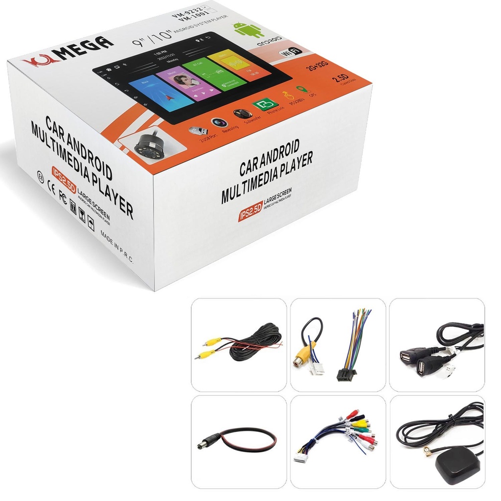 Android Tablet 9 inch 2-32 Carplay Mirorlink Mega VM-9232