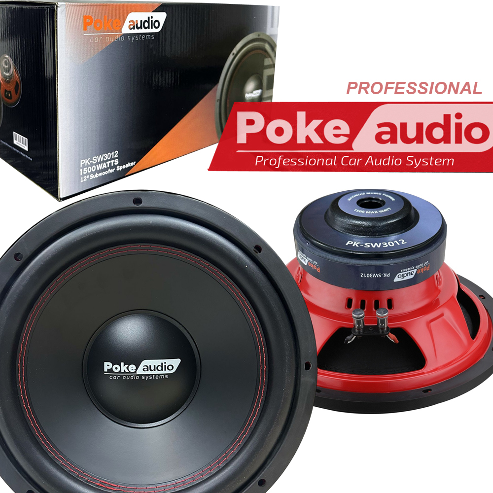 Oto Bass 30cm Subwoofer 1500w RMS 300w Pro Poke PK-SW3012
