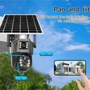 Wifi Solar Akıllı Çiftli Kamera 4G Sim Kartlı 360 Derece Sesli Dış Mekan 1080p Rose AHD-30205