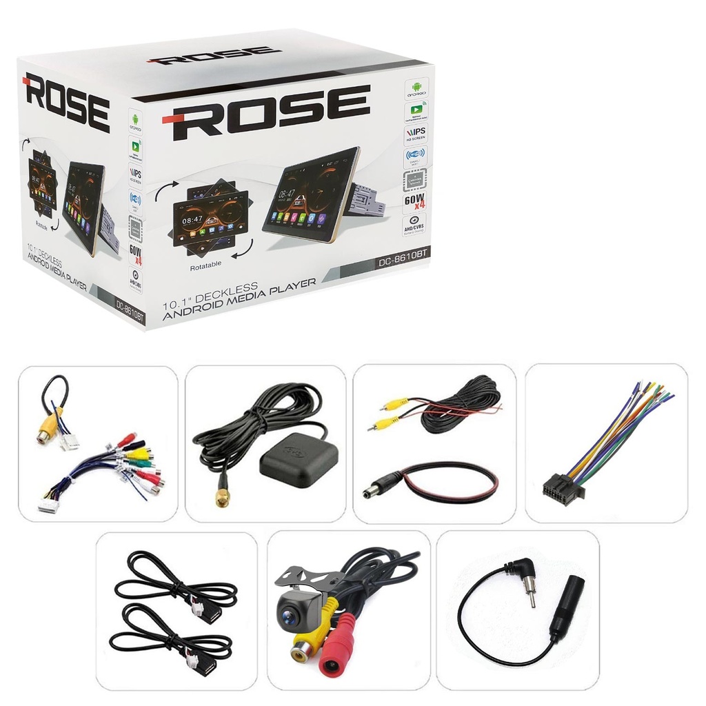 10.1'' Android Oto Tablet 2-32 360 Döner Kafa Kameralı Rose DC-8610BT-232
