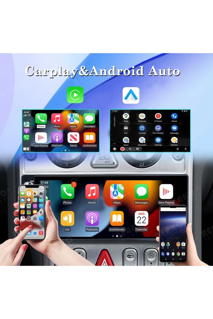 Android Double 6.9 inch 4x60w 2-32 Type-C Şarj Carplay Twogo Work WO-1975