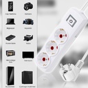 Üçlü Topraklı Anahtarlı Grup Priz 2mt Eko AS T2A