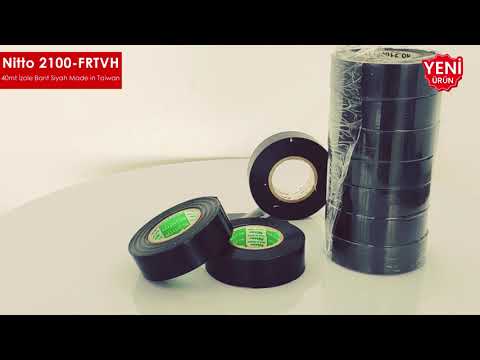 40mt İzole Bant Siyah 10 Adet Made in Taiwan Nitto 2100-FRTVH