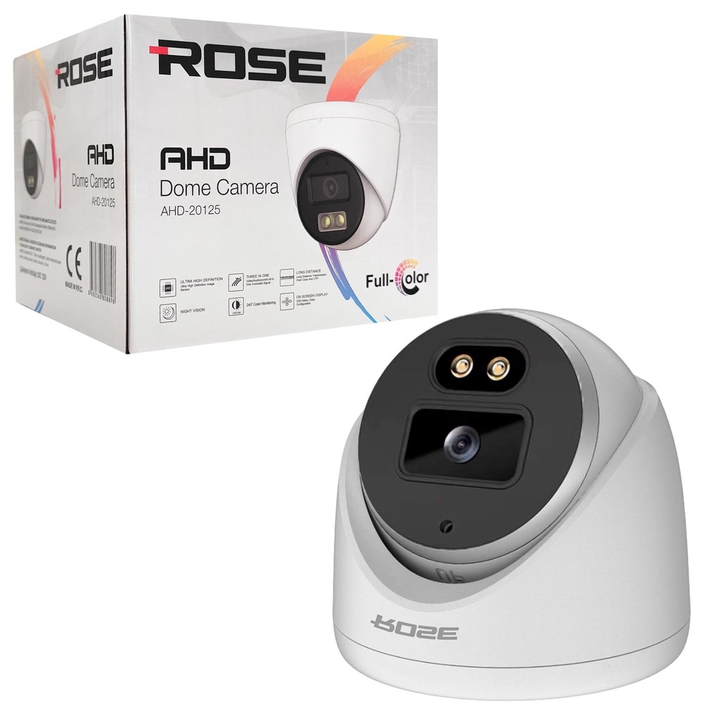 Gece Renkli 2mp Ahd Dome Kamera 3.6mm Dahua Bord Rose AHD-20125