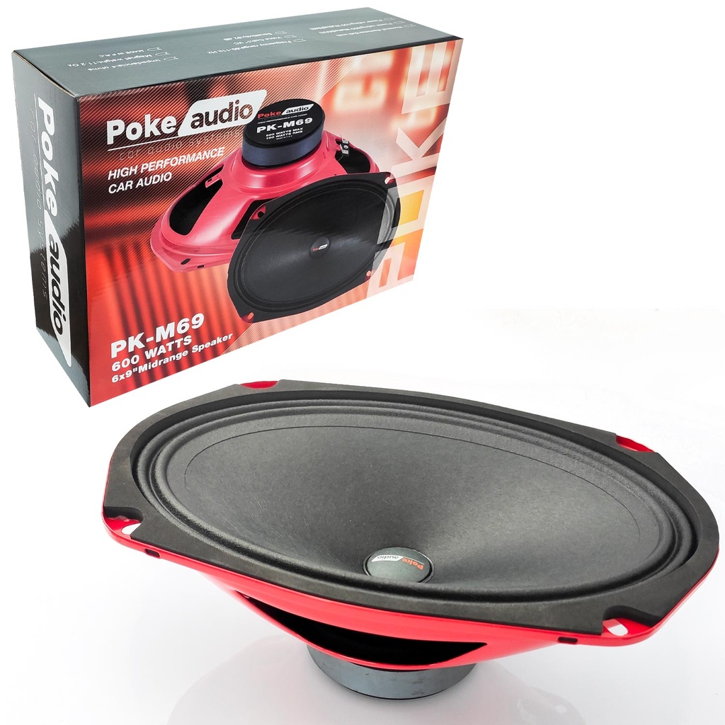 Oto Midrange Oval 600w 100rms Kapaklı 2 Adet Poke PK-M69