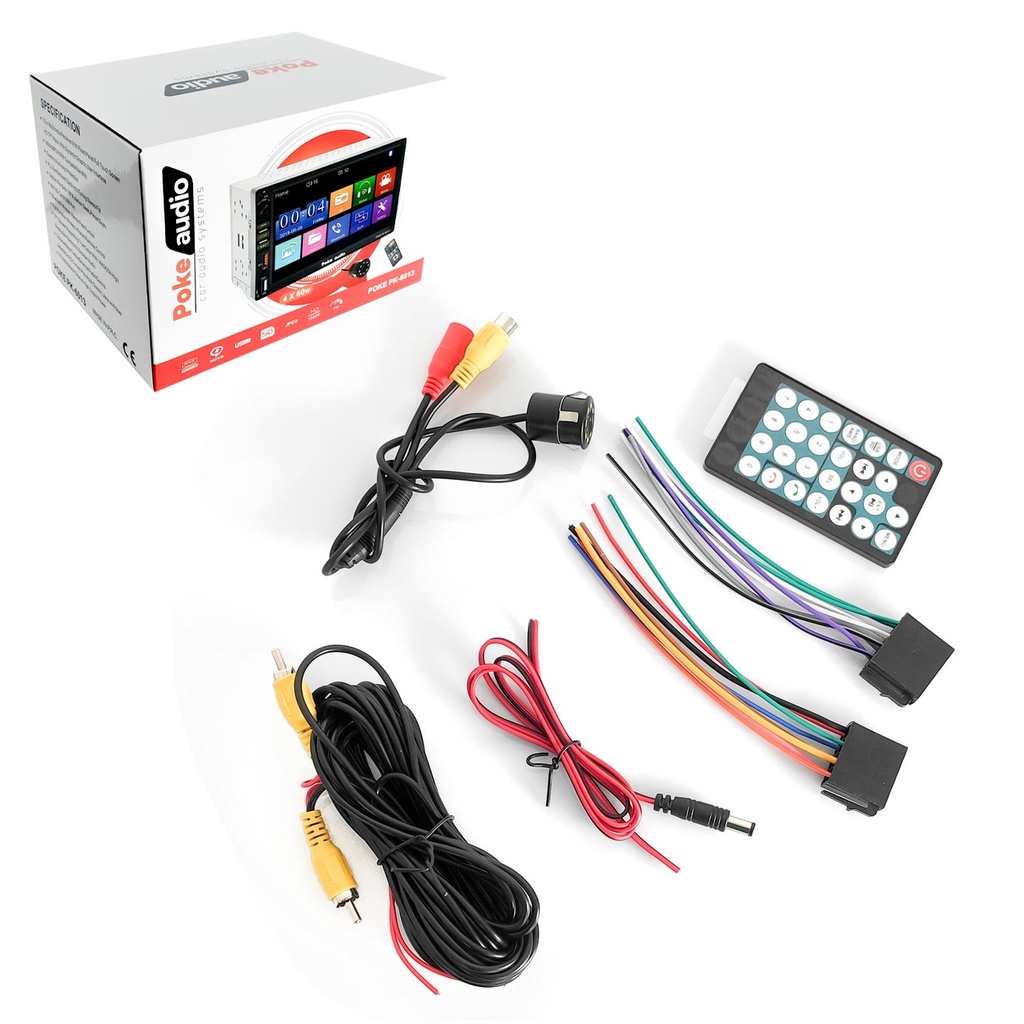 7'' Double Din Teyp 4x60w 2xusb FM SD Şarjlı Kameralı Poke PK-6013