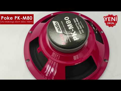 Oto Midrange 20cm 500w 100 Rms Kapaklı 2 Adet Poke PK-M80
