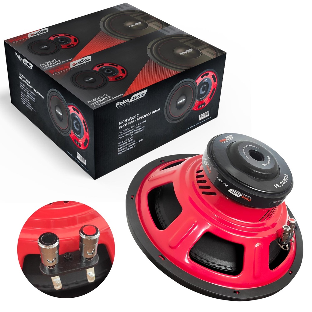 Oto Bass 30cm Subwoofer 1500w RMS 300w Pro Poke PK-SW3012