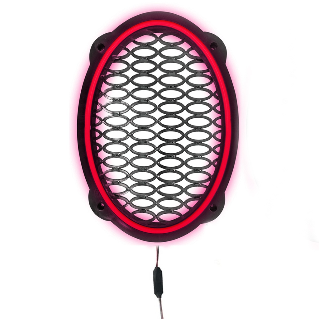 Ledli Flaşörlü Hoparlör Kapak Oval 1 Adet 12V PK-5575