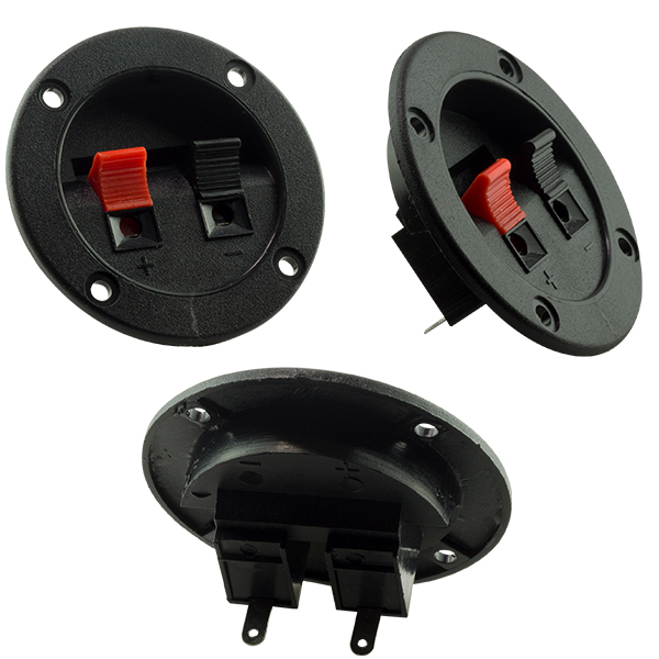 Hoparlör Terminali İkili Yuvarlak İç 4cm Dış 6.5cm PK-5832