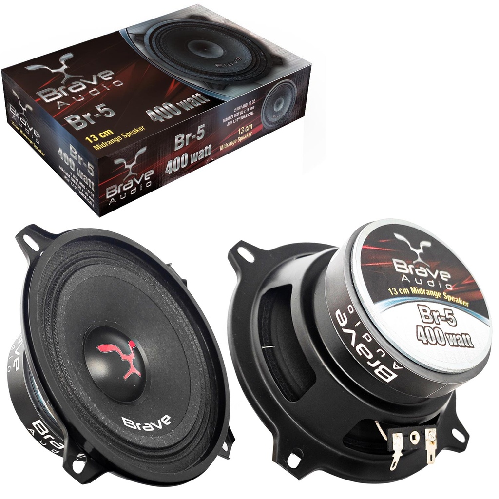 Oto Midrange 13cm 400w RMS 60w 2 Adet Brave BR-5 