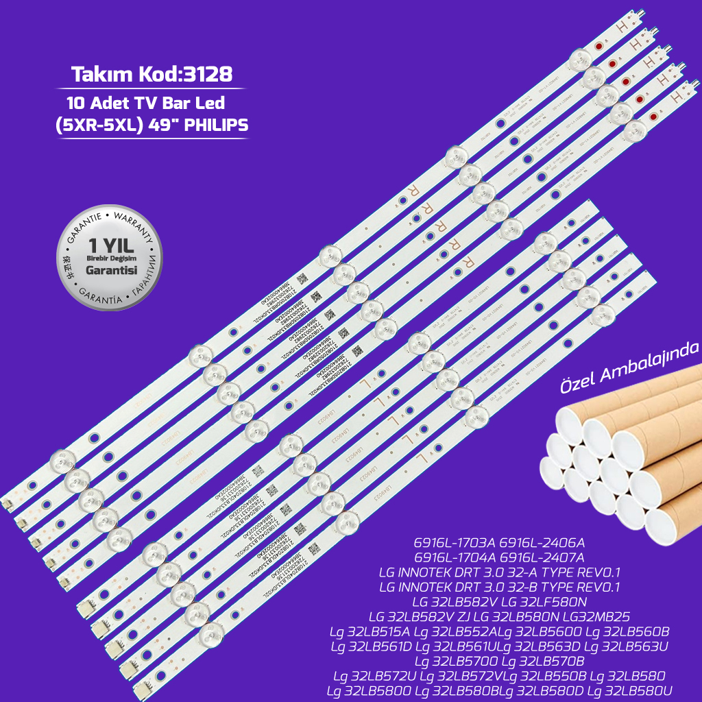 49'' Lb49021 V0 00 210Bz05Dr Philips 10adet Tv Bar Led
