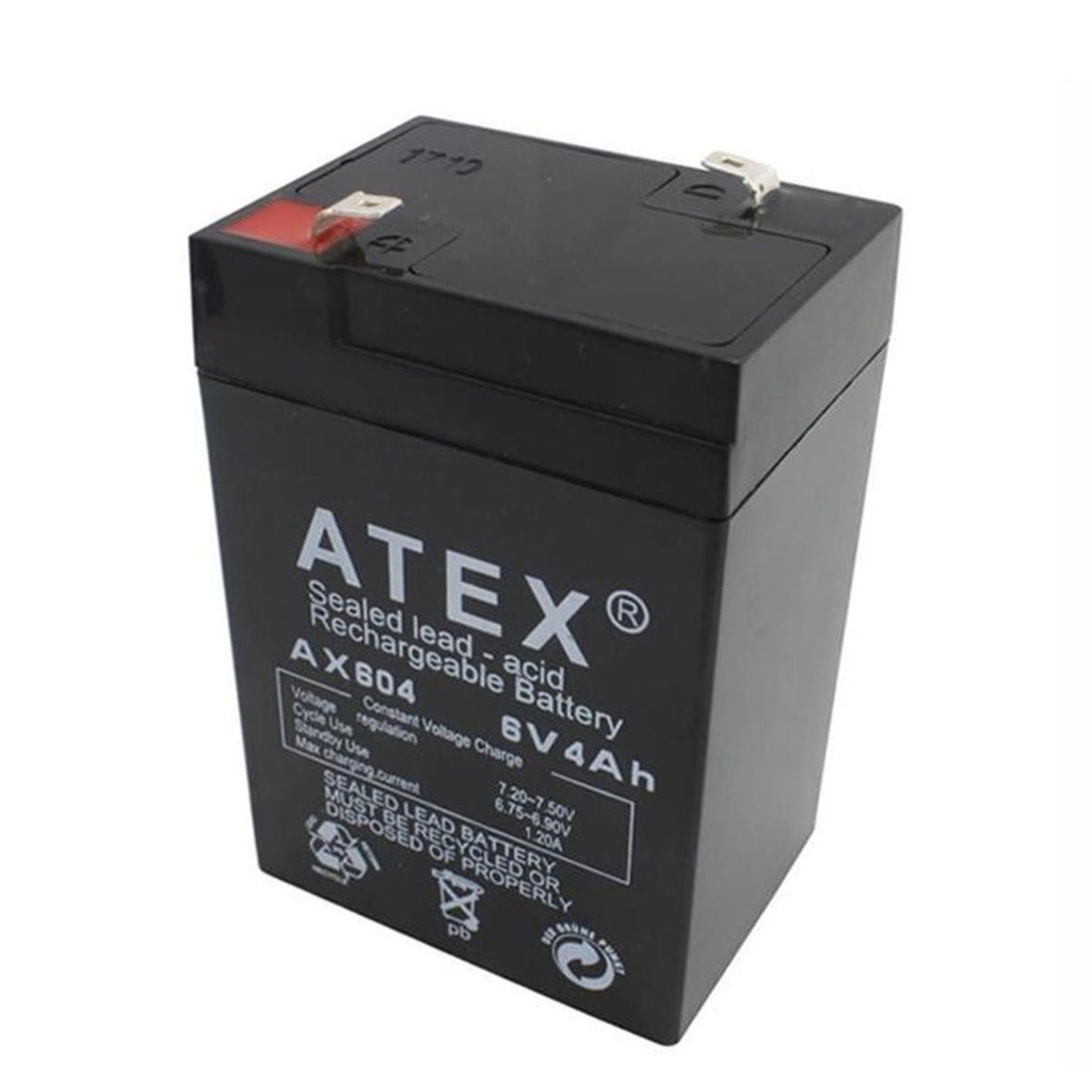 Kuru Akü 6V 4A 10x7x4.5 cm Atex AX-604