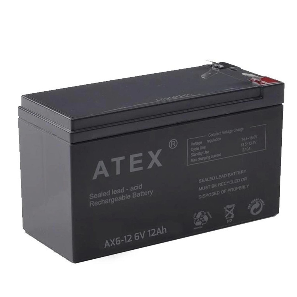 Kuru Akü 6V 12A 15x9x5 cm Atex AX6-12 R8