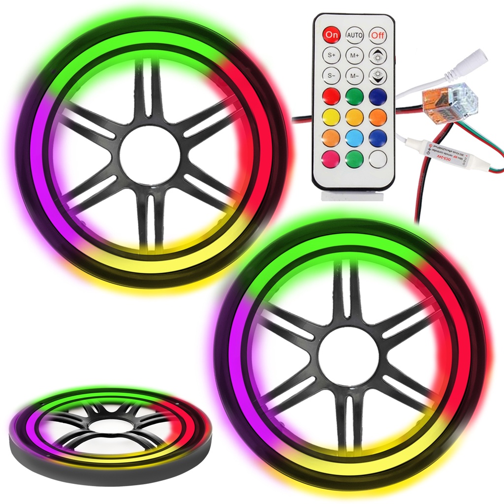 Pixel Ledli 13cm Hoparlör Kapak 2 Adet Animasyonlu Poke PK-6082