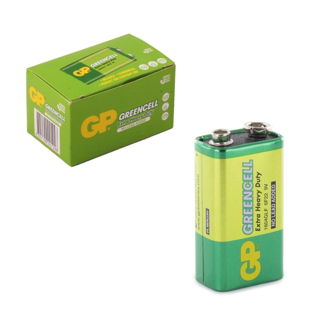 9 Volt Pil Greencell 10 Adet GP-1604GLF  R35