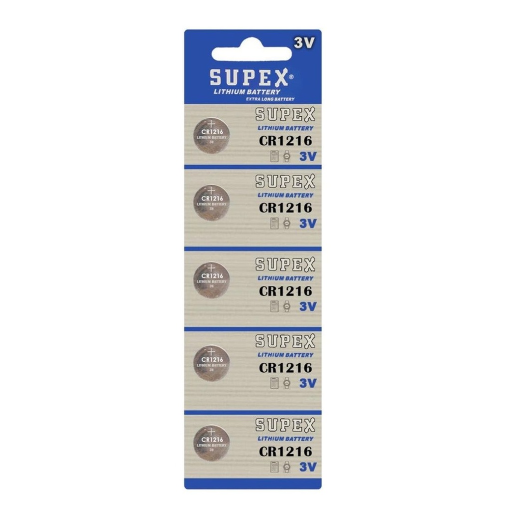1216 Para Pil 3v Lityum 5 Adet Supex 1216