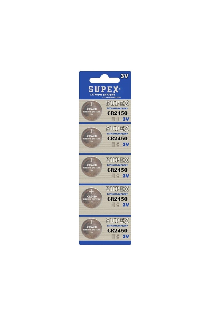 2450 Para Pil 3v Lityum 5 Adet Supex CR-2450