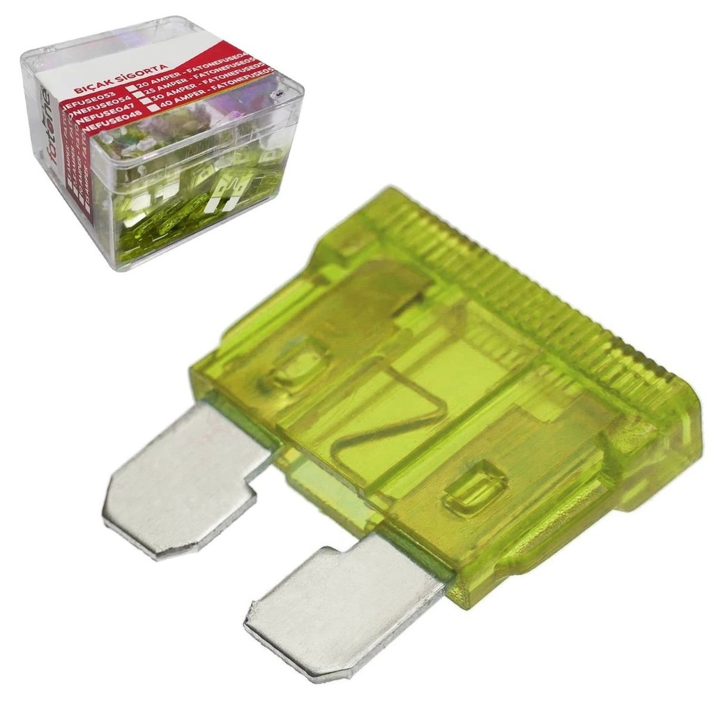 Bıçak Oto Sigorta 20a 100 Adet Fatone FUSE-003