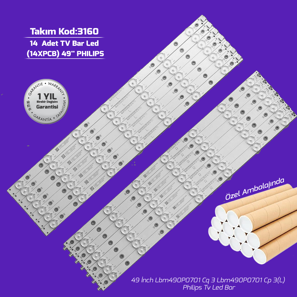 49'' Lbm490P0701 Cq 3 Lbm490P0701 Cp 3(L) Philips Tv Led Bar