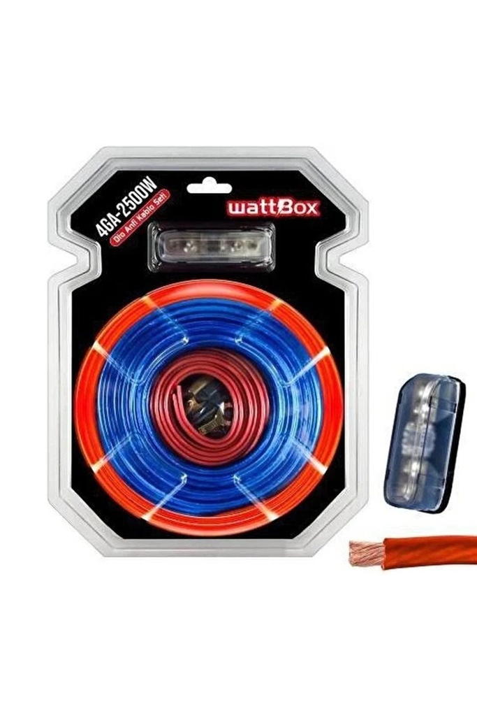 Oto Anfi Kablo Seti 4GA 2500w Wattbox Wb-5203