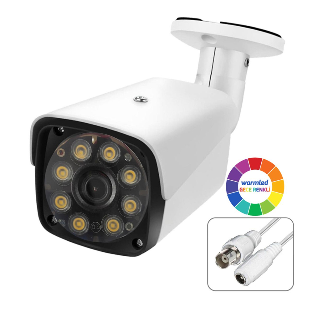 Ahd Kamera Metal Kasa 2mp Gece Renkli 3.6mm 8 Warmled Poke Pk-5520-8W