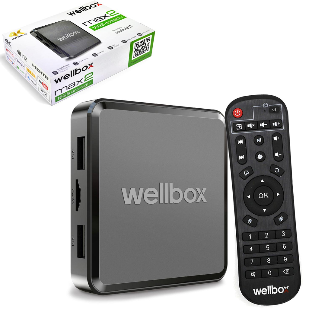 Android Tv Box Uydu Alıcı 16GB 4K Wellbox Max-2  R41