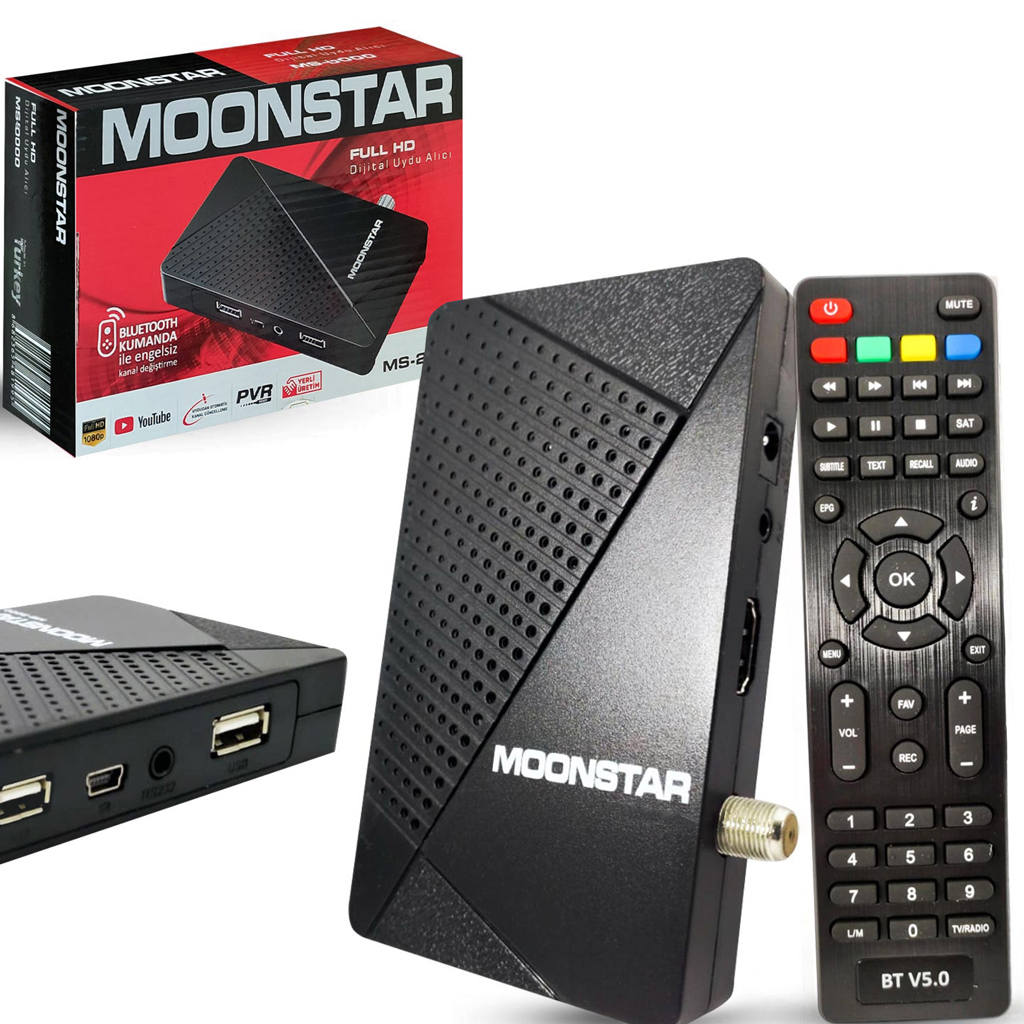 Uydu Alıcı Mini Hd Bluetooth Kumanda D-Smart Moonstar Ms-2000