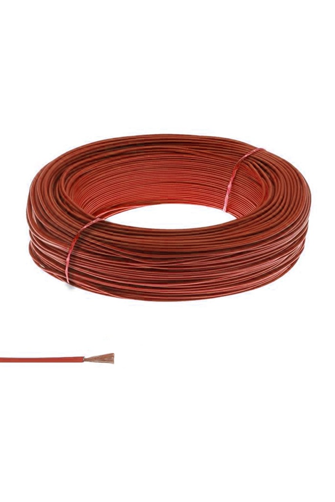 0.50 NYAF Kablo Tek Damar Kırmızı 200mt Poke PK-1326