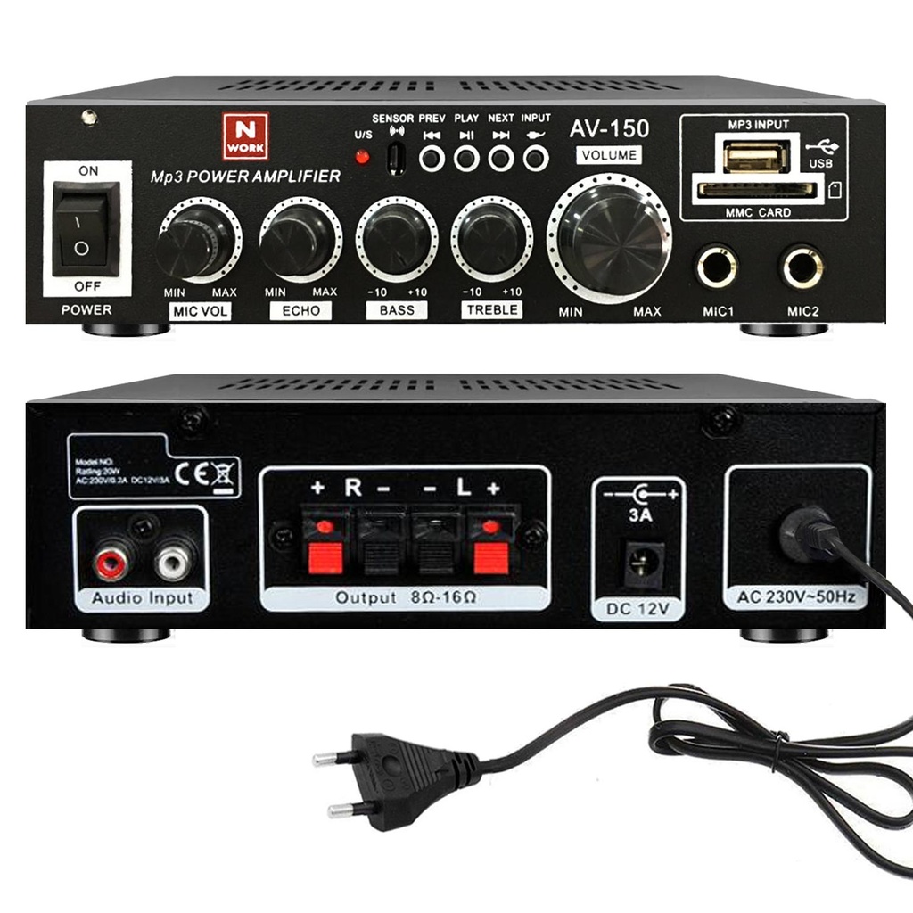 Anfi 150 Watt Bt Pc Mic Usb Sd 12v 220v Nwork AV-150