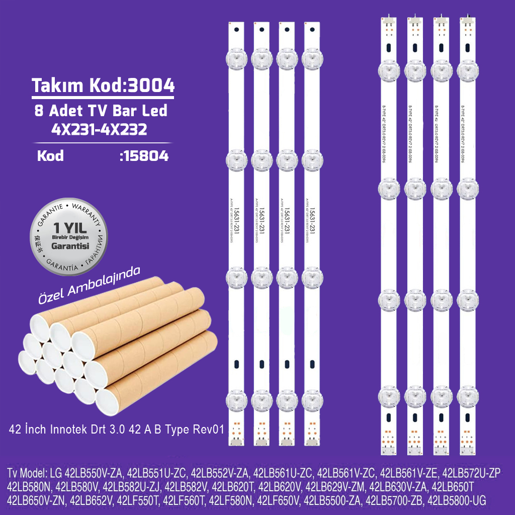 42'' Innotek Drt 3.0 42 A B Type Rev01 8adet Bar Led