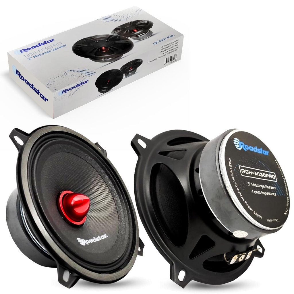 Oto Midrange 13cm 180W 2 Adet Kapaklı Roadstar RDH-M130PRO  