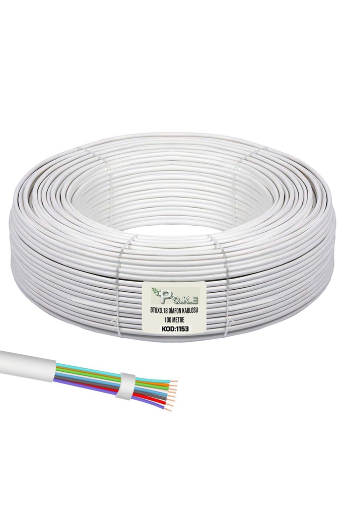 DT8 Diafon Kablosu 100mt Poke Pk-1153
