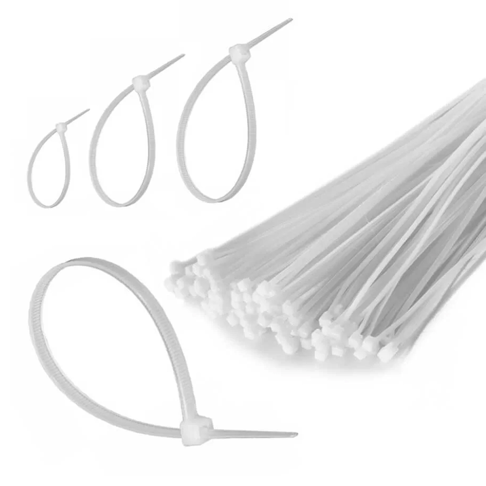 Kablo Bağı Cırt Kelepçe 25cm Naylon Beyaz 100 Adet Etc  
